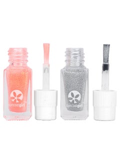 Suncoat Girl SuncoatGirl, Buddies Nail Polish Duo Set, Silver & Coral Glitter, 2 Piece Set  - Image 3