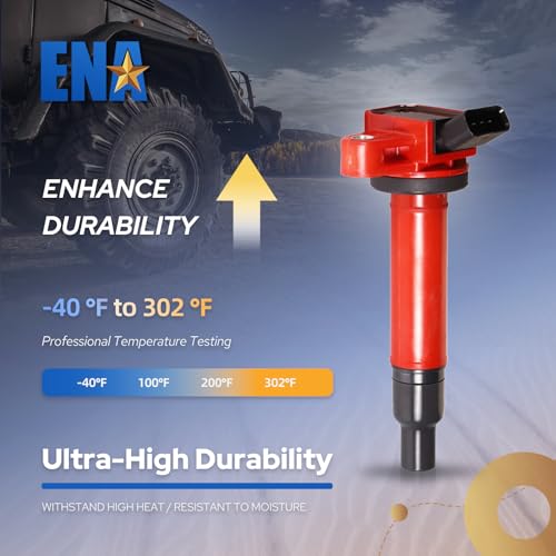 ENA ملف إشعال ENA Red 8 V8 4.3 4.7 2000 2001 2002 2003 2004 205 2006 2007 2008 2009 متوافق مع تويوتا لكزس تندرا سيكويا لاند كروزر 4رانر LX470 GX470 GS430 LS430 SC430 ملفات لـ UF230 UF493 - Image 3
