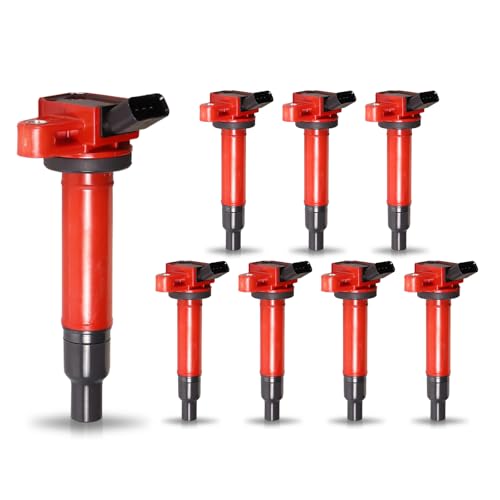 ENA ملف إشعال ENA Red 8 V8 4.3 4.7 2000 2001 2002 2003 2004 205 2006 2007 2008 2009 متوافق مع تويوتا لكزس تندرا سيكويا لاند كروزر 4رانر LX470 GX470 GS430 LS430 SC430 ملفات لـ UF230 UF493 - Image 1