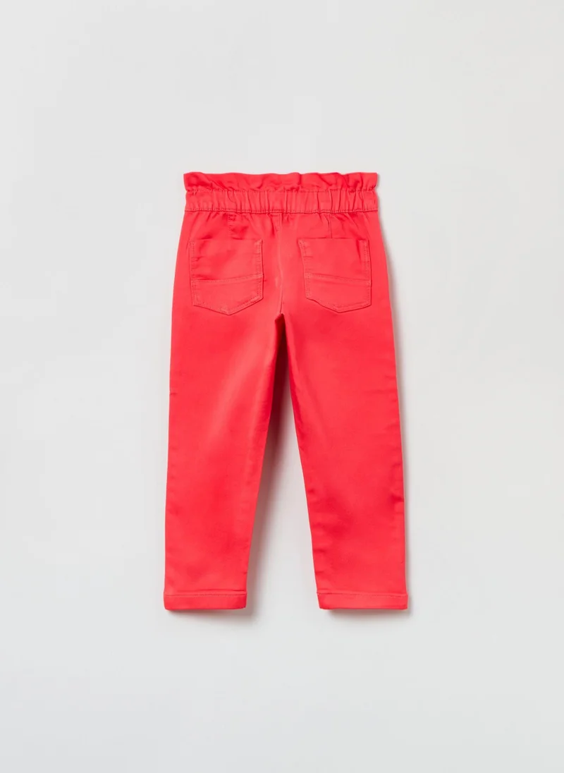 او في اس OVS Stretch Paper Bag Joggers