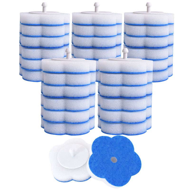 Topo BearSpecial Brush Refills Toilet Bowl Wand Refills 32 Pcs Disposable Toilet Brush Cleaning Sponges HeadsNot Compatible with Other Wand
