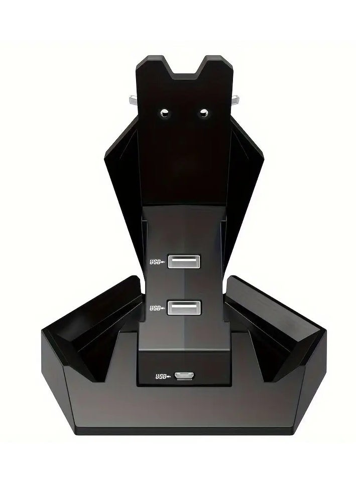 فوينيكاس - محطة شحن وحدة تحكم بلاي ستيشن 4 T1 - قاعدة شحن USB مزدوجة لوحدة التحكم لجهاز بلاي ستيشن 4، PS4 SLIM، وPS4 PRO - مؤشر LED - طول الكابل: 50 سم | أسود - Image 1