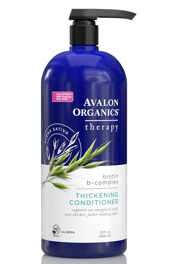 Avalon Organics Biotin B-Complex Thickening Conditioner, 32 fl oz 907 ml - Image 1