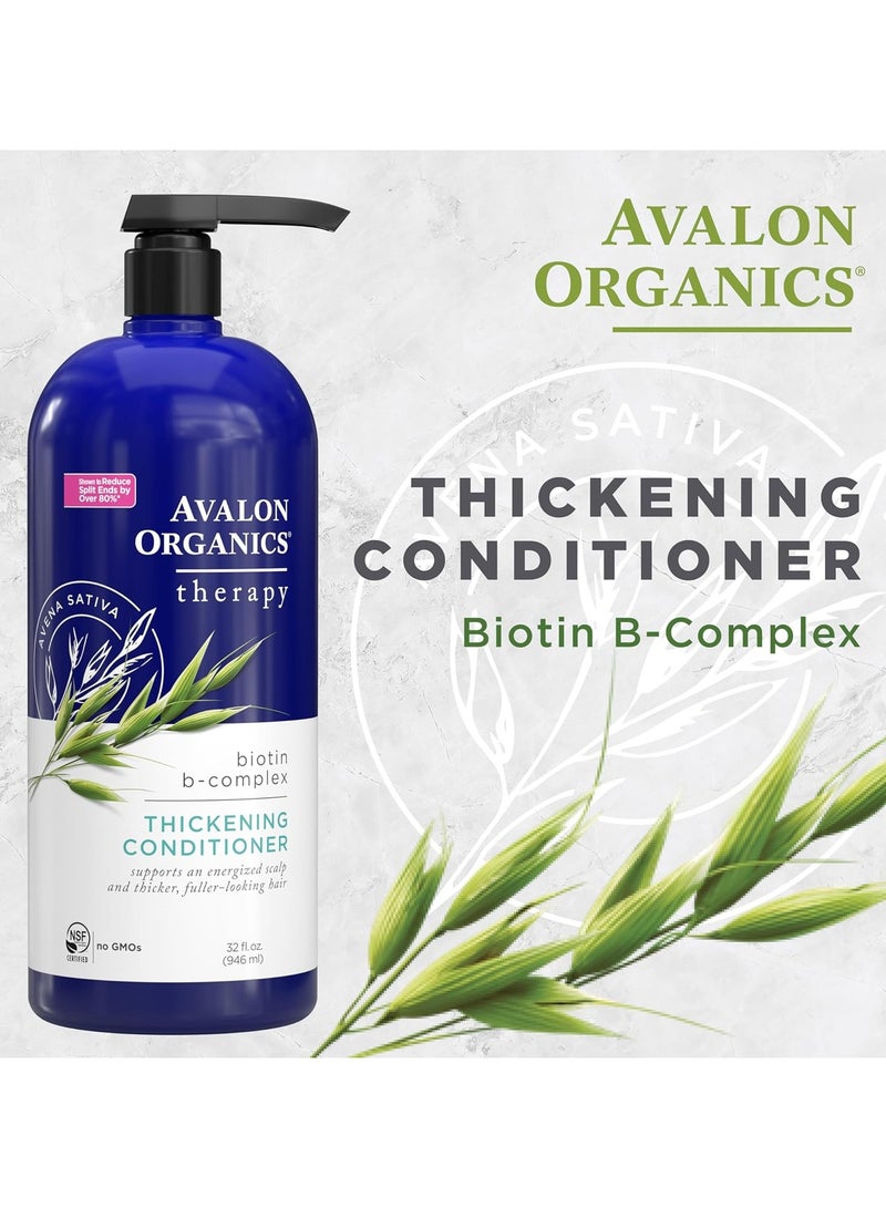 Avalon Organics Biotin B-Complex Thickening Conditioner, 32 fl oz 907 ml - Image 2