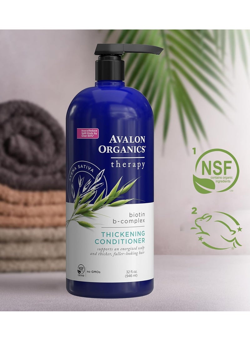 Avalon Organics Biotin B-Complex Thickening Conditioner, 32 fl oz 907 ml - Image 4