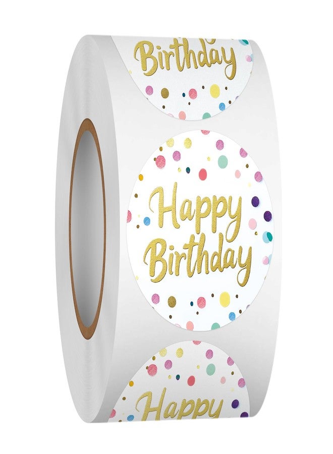 Heyfibro 500 PCS 1.5 Inch Happy Birthday Sticker for Party, Gift Packing, Envelope Sealing, Baby Shower(Text) - Image 1