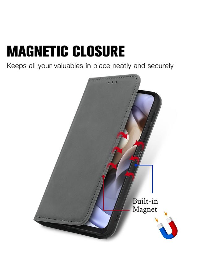 erorex Case For Motorola Moto G31 Retro Skin Feel Magnetic Horizontal Flip Leather Phone Case - Image 5