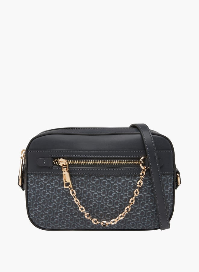 Celeste Women Monogram Print Crossbody Bag with Adjustable Strap  - Image 1
