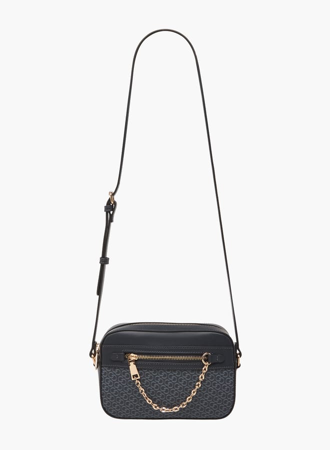 Celeste Women Monogram Print Crossbody Bag with Adjustable Strap  - Image 2