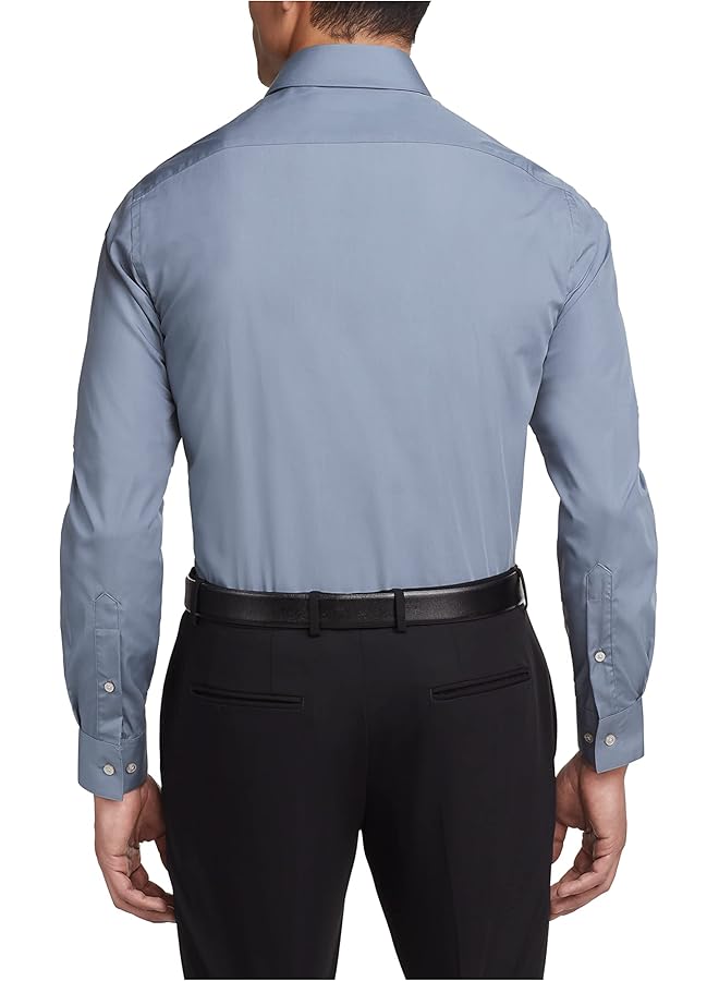 فان هيوزن قميص رجالي رسمي ملائم من قماش البوبلين سادة - Image 2