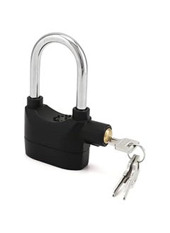 Arabest Alarm Lock, 110 Db Universal Security Alarm Lock System Burglar Door Motor Bike Padlock with 3 Keys (Black)  - Image 1