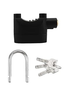 Arabest Alarm Lock, 110 Db Universal Security Alarm Lock System Burglar Door Motor Bike Padlock with 3 Keys (Black)  - Image 5