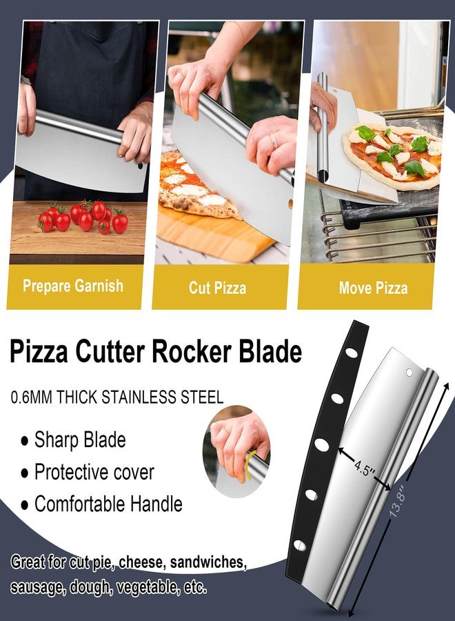 Joyfair Pizza Peel Aluminum Pizzas Spatula (12 Inch), Joyfair Long Handle Metal Pizza Paddle with Cutter Rocker Pizza Oven Accessories Turning Tool Kit, Commercial Grade (Extent length 38.5’’ to 49’’) - Image 4