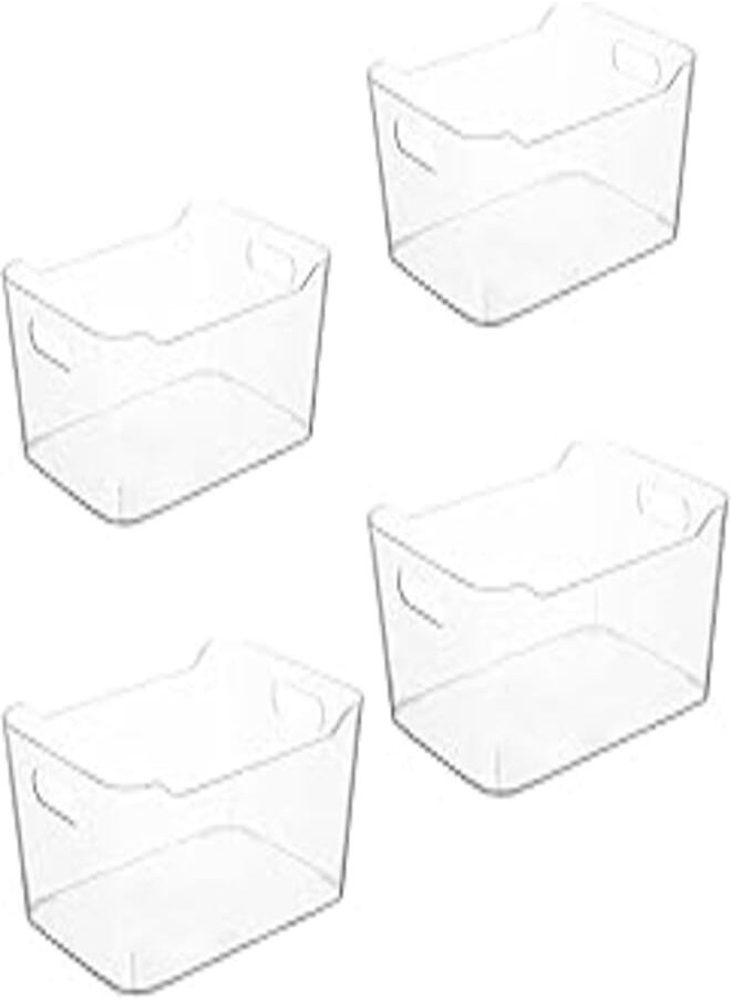 Grace - Grace Store 4PCS Storage Organisers Clear Plastic Bathroom Organiser Versatile Kitchen Organiser Tray for Desk, Makeup , Kitchen Pantry Cabinet - Image 1