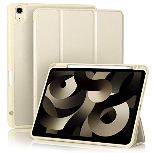 Akkerds Compatible with iPad Air 11 Inch Case 7th/6th Generation (M3/M2) 2025/2024, for iPad Air 5th/4th Generation Case 10.9 Inch 2022/2020 with Pencil Holder[Auto Sleep/Wake], Starlight - Image 1
