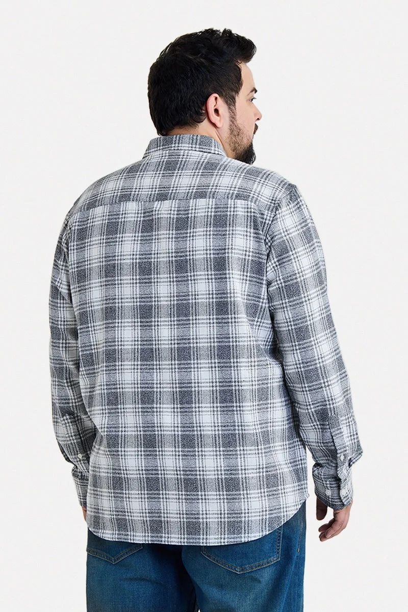 SNITCH Grey Grey Checkered Long Sleeve Regular Fit Plus Size Shirt for Men | Best Price UAE