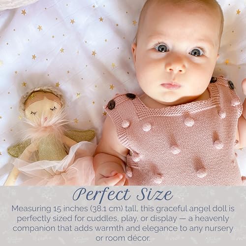 MON AMI Angel Stuffed Doll - 15", Soft Elegant Plush Doll for Little Girls, Use as Toy or Room Decor - Image 3