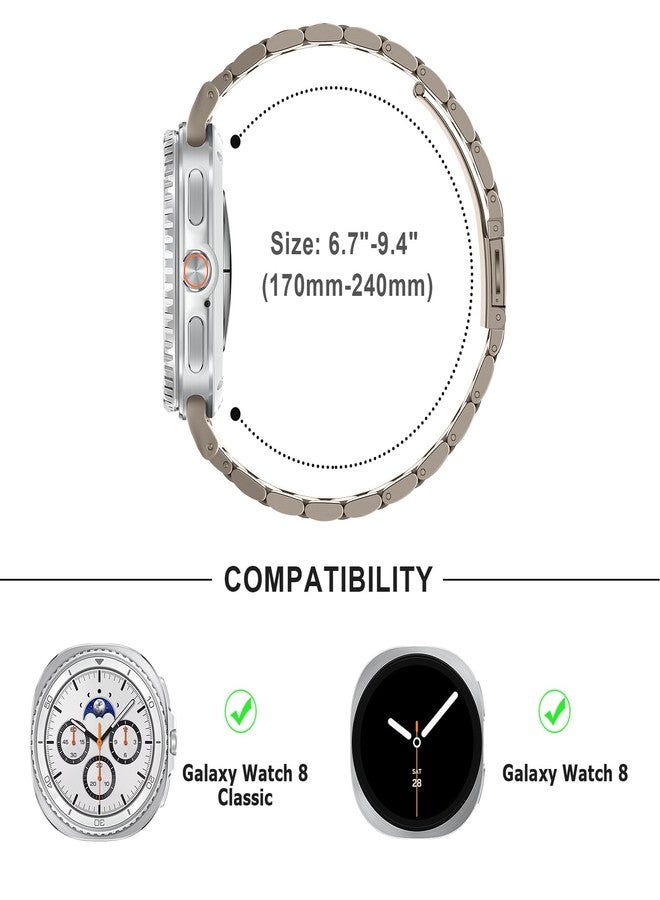 Anlinser Bands Compatible for Samsung Galaxy Watch Ultra 7/6/5/4/FE 44mm 40mm/Watch 6 Classic 47mm 43mm/Watch 5 Pro 45mm/Watch 4 Classic, 20mm Metal Band, Galaxy Watch 7 6 5 4 47/46/45/44/43/42/40 - Image 2