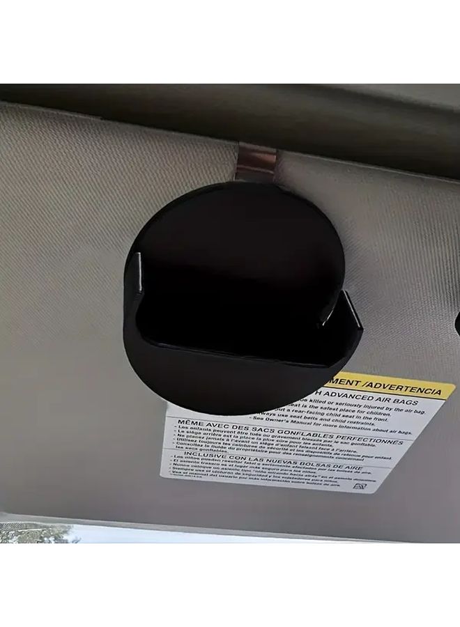 Black Car Sun Visor Clip Durable Plastic Easy Installation Secure Storage for All Vehicles - Image 3