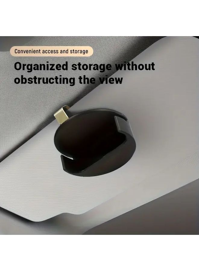 Black Car Sun Visor Clip Durable Plastic Easy Installation Secure Storage for All Vehicles - Image 2