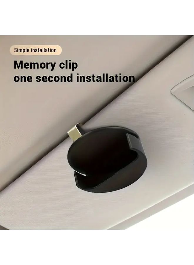 Black Car Sun Visor Clip Durable Plastic Easy Installation Secure Storage for All Vehicles - Image 1