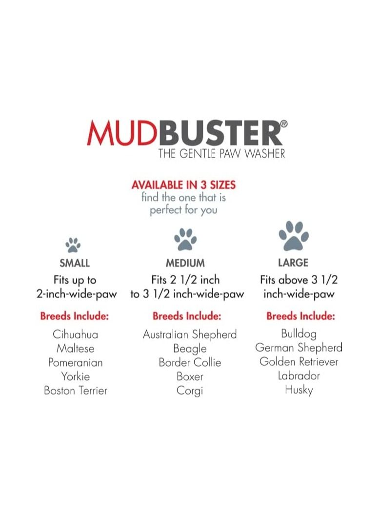 Dexas Mudbuster Portable Dog Paw Cleaner, Medium, Blue - Image 5