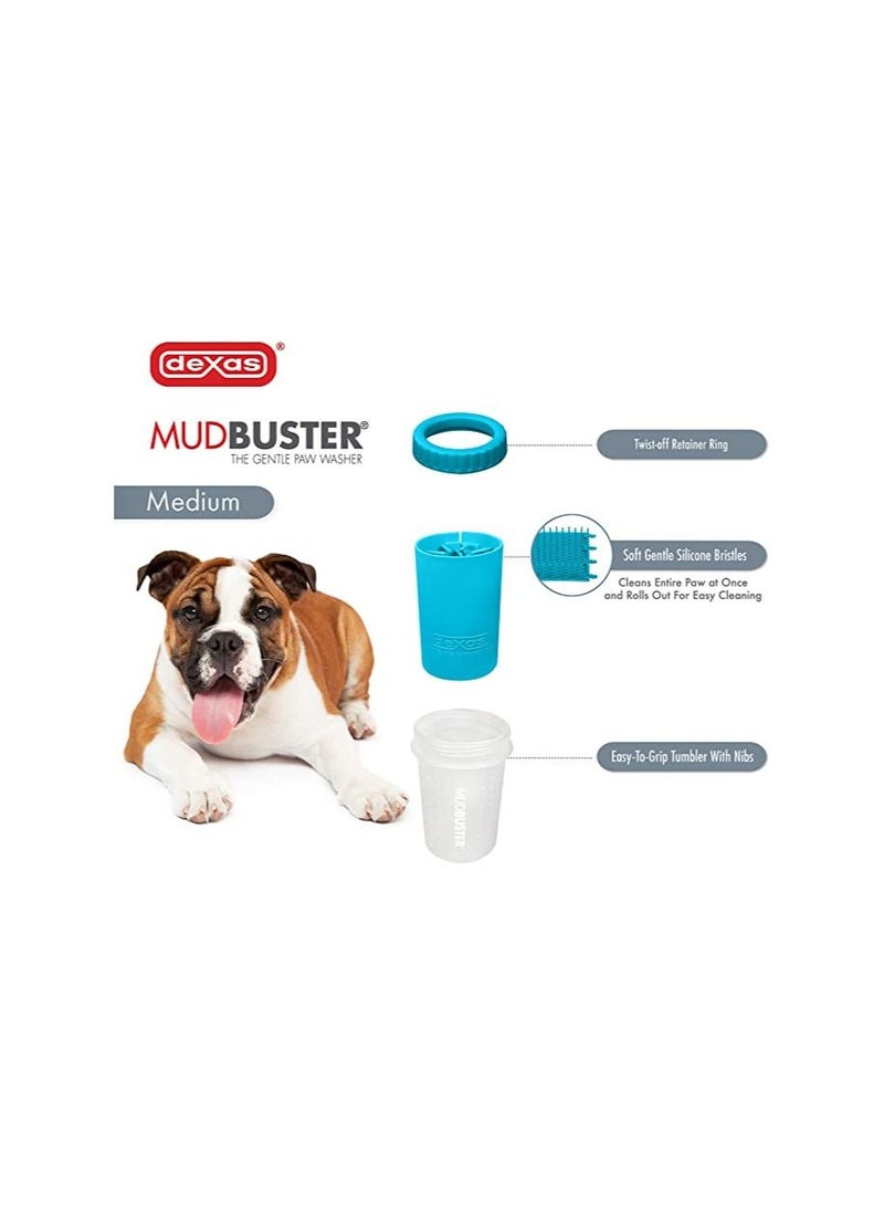 Dexas Mudbuster Portable Dog Paw Cleaner, Medium, Blue - Image 3
