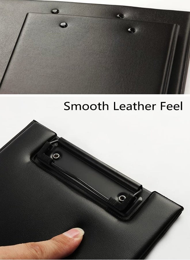 Generic Leather A5 Foldable Clipboard, 2 Pcs, Thicken PU File Folder, 360-Degree Over Flip Writing Pad, Document Storage Organizer for Business Meetings and Office Use  - Image 3