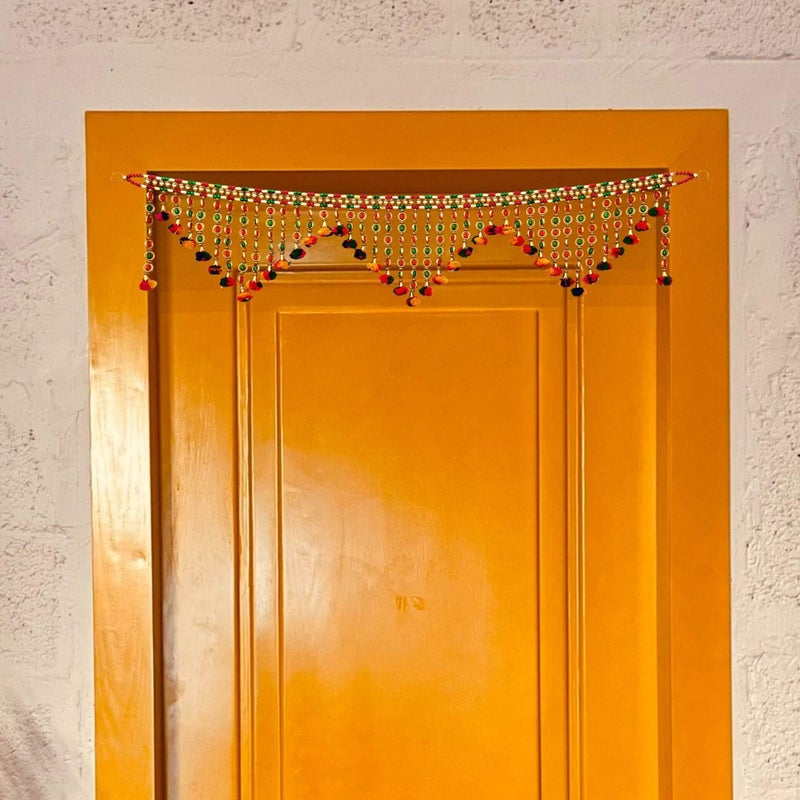 CREYENTES Toran For Door,Golden Zula Toran,Bandarwal For Home Door,Wall Hanging Door Decor,Main Entrance,Decoration For Living Room,Temple,Pooja Room,Diwali(Jummar), 36 Cm - Image 5