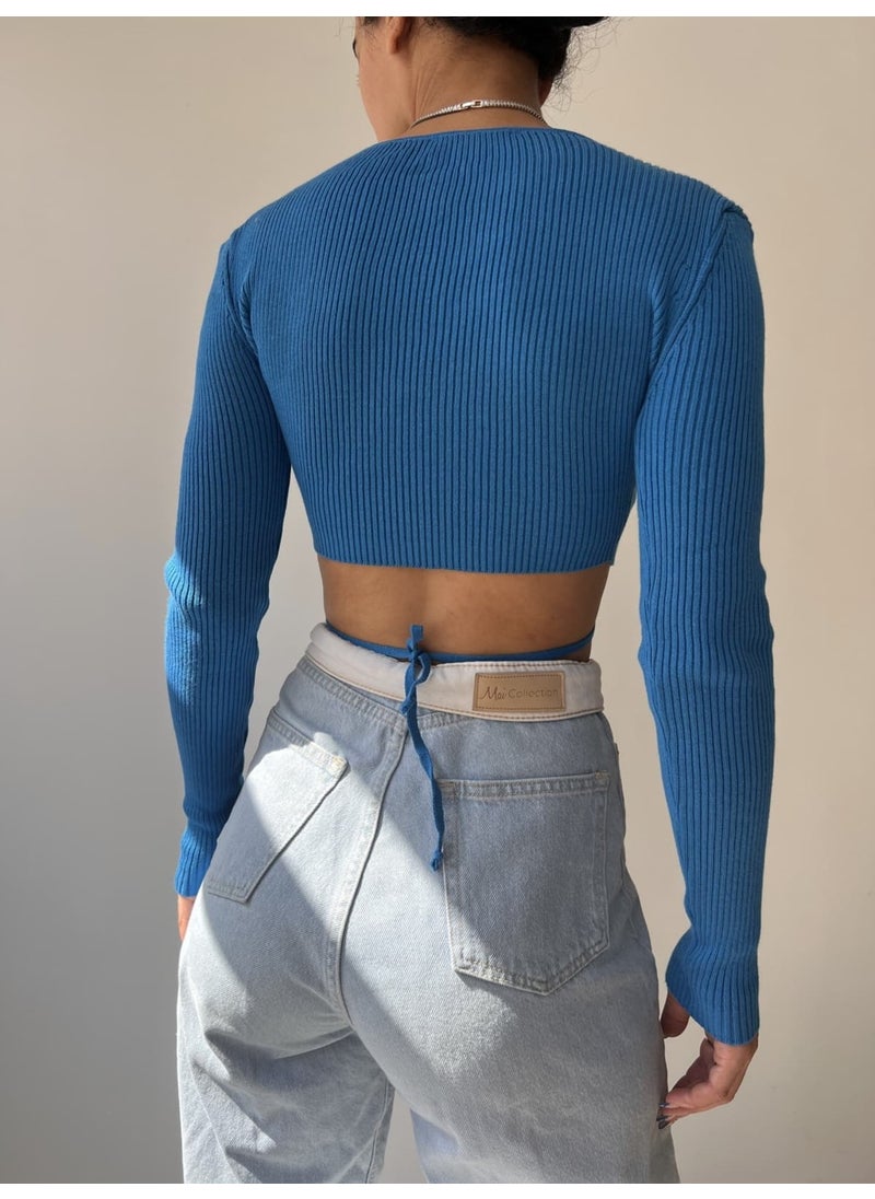 Berta Blue Knitwear Crop - pzsku/ZC5A6C52714710EFE1CC2Z/45/_/1741093304/d4d4f784-e6ac-4675-bb36-8fbf8fe7b832