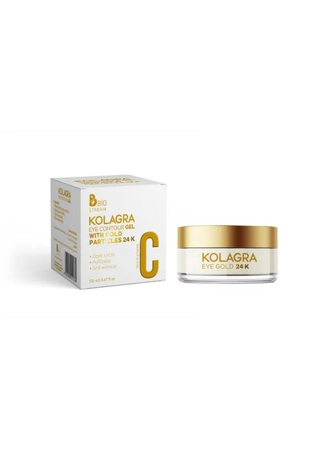 Eye Contout Gel With Gold Particles 24k 20 ml -Kolagra