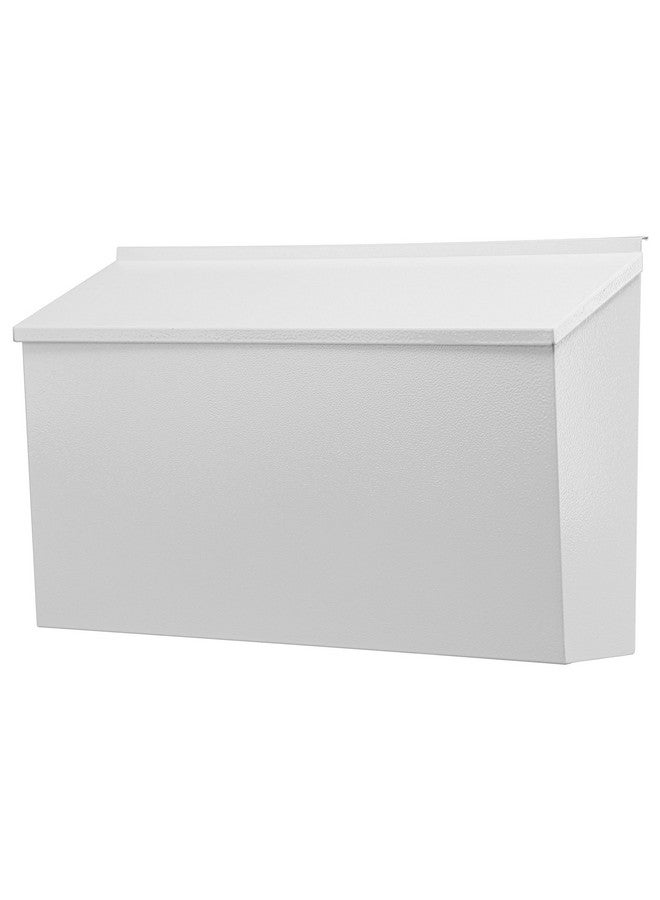 KYODOLED Wall-Mount Mailbox,Large Capacity Mail Box,Galvanized Steel Rust-Proof Metal Post Box,Mailboxes for Outside,15.7"x9.9"x4.9" White - Image 1