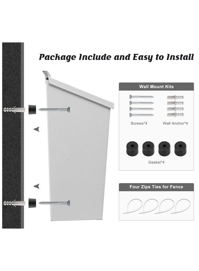 KYODOLED Wall-Mount Mailbox,Large Capacity Mail Box,Galvanized Steel Rust-Proof Metal Post Box,Mailboxes for Outside,15.7"x9.9"x4.9" White - Image 4