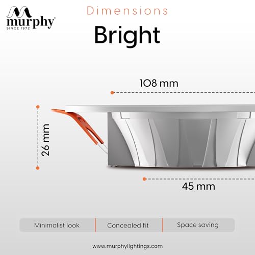Murphy 6W Bright LED Downlight – Cool White, Slim Round Recessed Ceiling Light, 3-Inch Junction Box Compatible, Anti-Glare Diffuser, Energy Efficient (Pack of 8, 2-Year Warranty) - Image 4