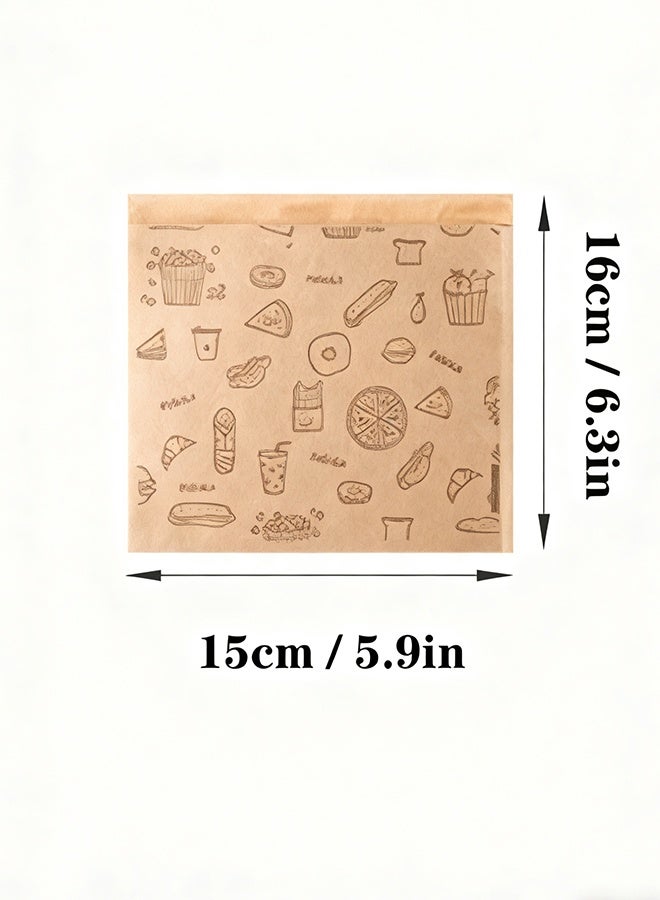 هابي دي 25 قطعة ورق مقاوم للزيت للساندويتش والبرغر لاستخدام المطبخ وتجفيف الطعام - Image 5