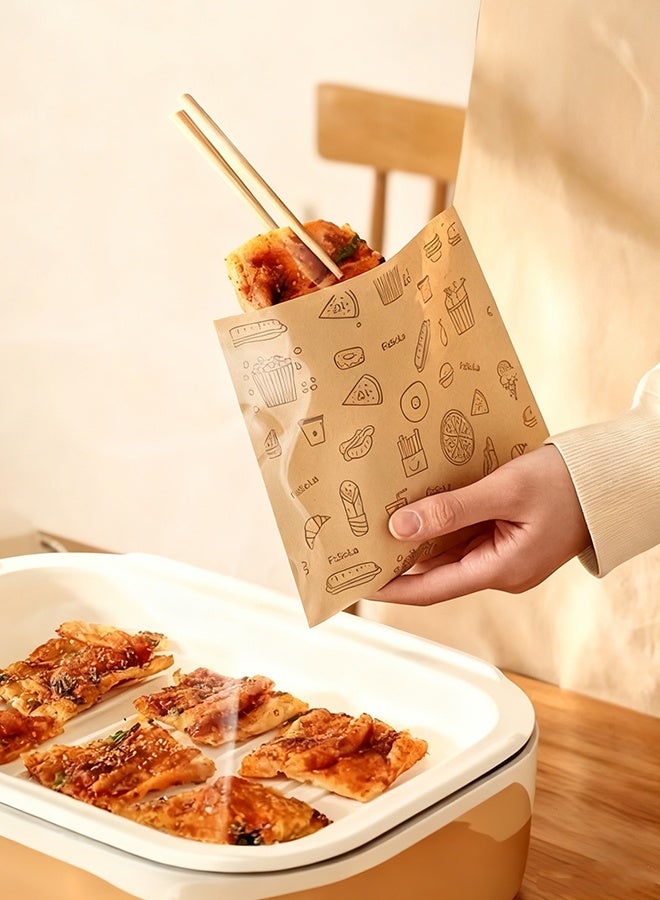 هابي دي 25 قطعة ورق مقاوم للزيت للساندويتش والبرغر لاستخدام المطبخ وتجفيف الطعام - Image 2