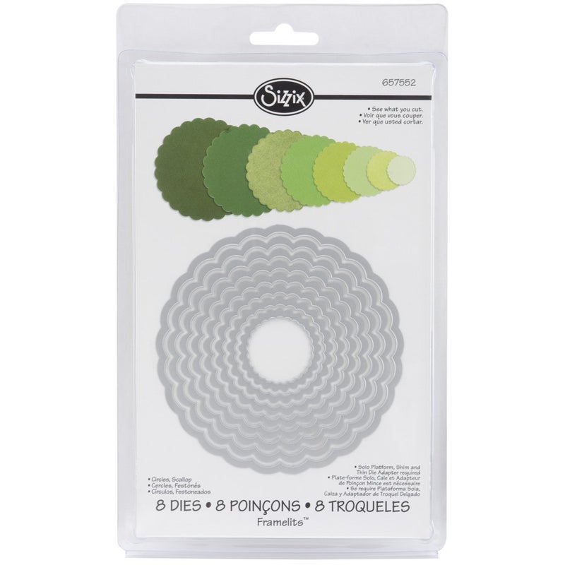 Sizzix Framelits Die Set 8/PK - Circles, Scallop - Image 5