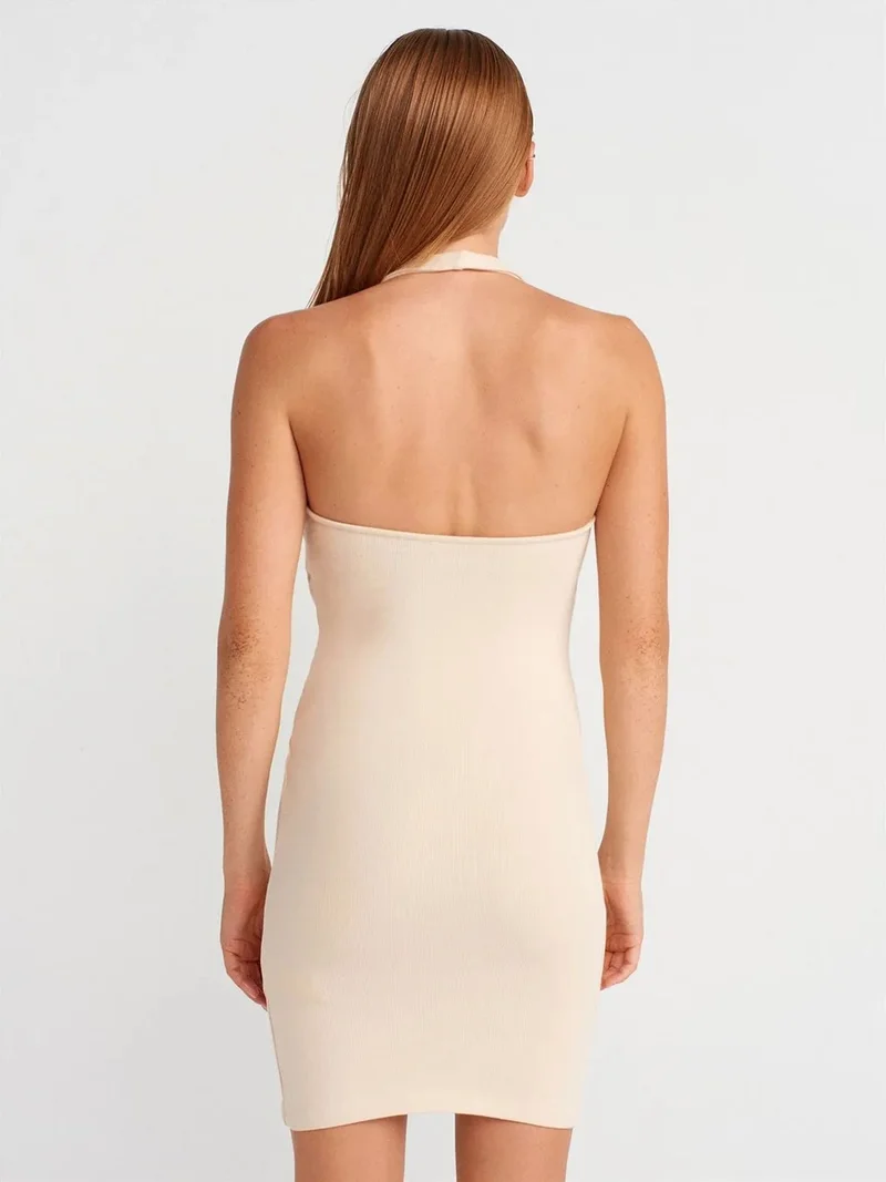 ديلفين Dilvin Ribbed Bodycon Mini Dress