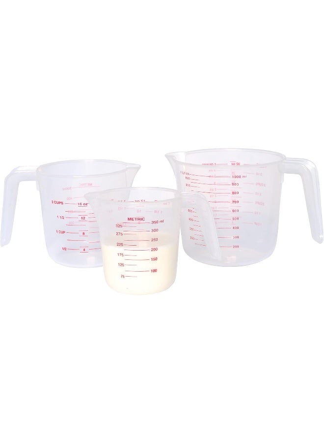 KitchenCraft Plastic Measuring Jugs, Set Of Three  - Image 3