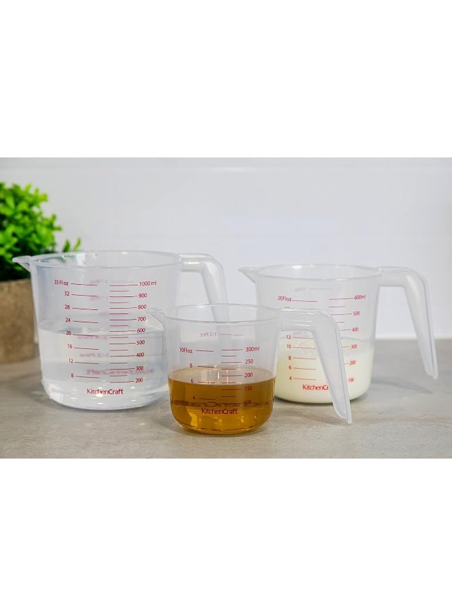 KitchenCraft Plastic Measuring Jugs, Set Of Three  - Image 4