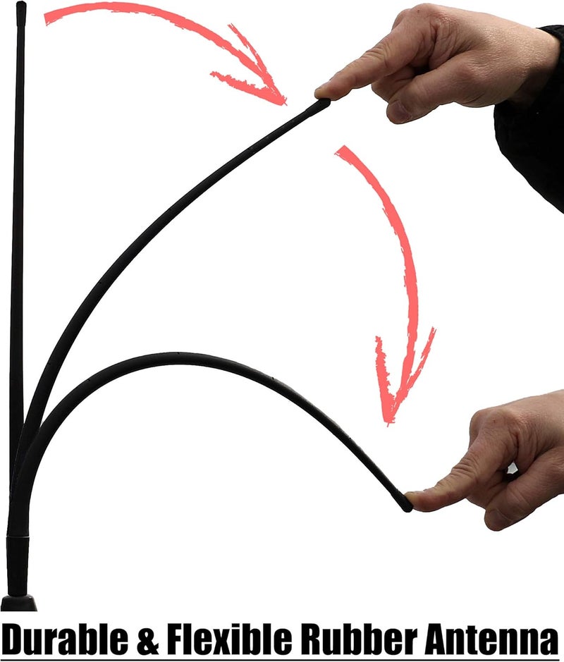 Votex - 13 Inch All-Terrain Flexible Rubber Antenna Accessories - Spring Steel Internal Core - Image 2