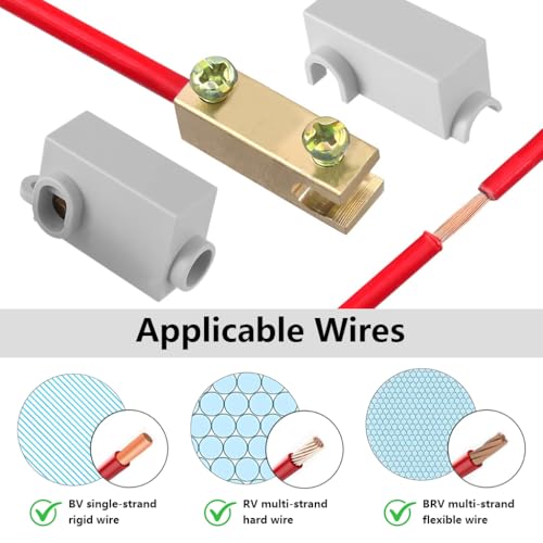 Serplex® 10Pcs 10 AWG T-Type Wire Connector Nut Kit, 60A Quick Splicing Wiring Connection Terminals for Circuit Wire - Image 4