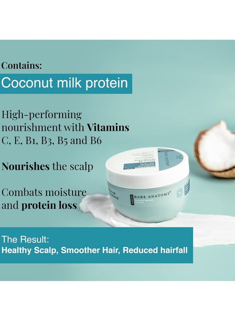 BARE ANATOMY Hair Damage Repair Catcher from Barry Anatomy; 3 times Hair Booster Powered by Ceramide A2 and Coconut Milk Protein; Musk for Hair Smoothing; Musk for Dry and Curly Hair; Sulphate and Paraben Free; 250g - Image 4