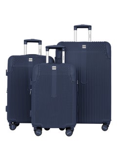 PARAJOHN Sentra 3 Pieces ABS Luggage Trolley Set - Dark Blue  - Image 1