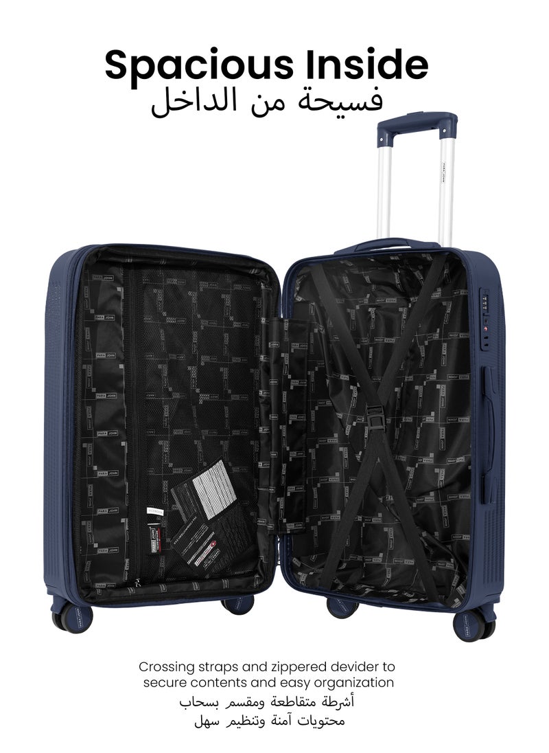 PARAJOHN Sentra 3 Pieces ABS Luggage Trolley Set - Dark Blue  - Image 3