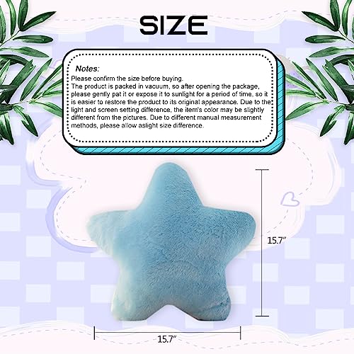 CHELEI2019 157 Star Pillow Plush Stuffed Star Shaped Pillow Decor Cushion Toy GiftsBlue - Image 5