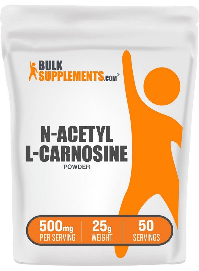 BulkSupplements.com N-Acetyl L-Carnosine Powder - Carnosine Supplement, N-Acetyl Carnosine 500mg - Gluten Free, 500mg per Serving, 25g (0.88 oz) (Pack of 1) - Image 1