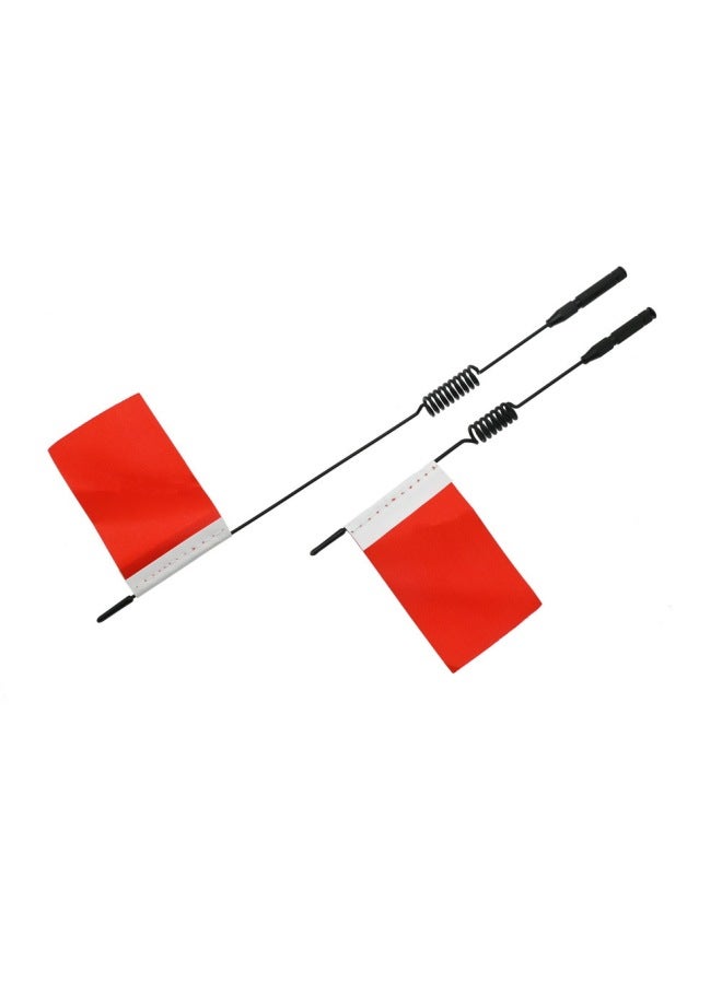 Mangniu Naughty Dragon Four-wheel Drive Off-road Climbing Car Model Car Accessories Metal Decoration Signal Flag DIY Modification Parts-Color:Signal Flag Short Flag Red  - Image 5