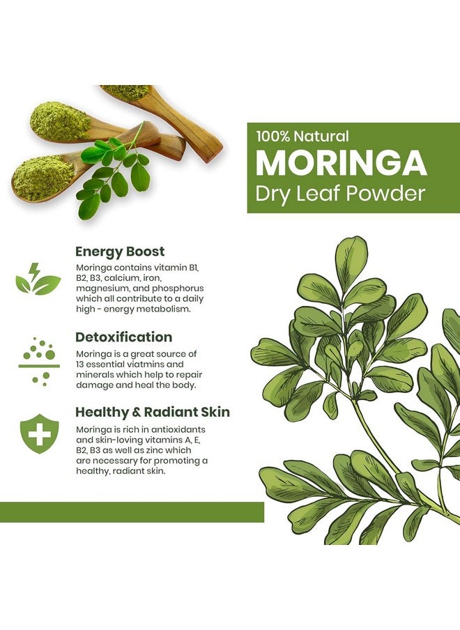 KD ZONE KD ZONE Organic Moringa Leaf Powder, 100% Natural, Energy Boosting, Rich in Antioxidants, 200g  - Image 5