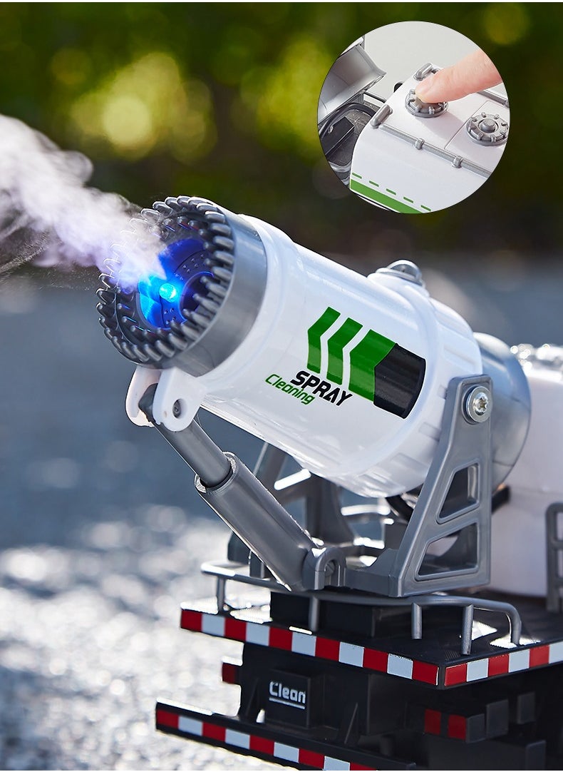 GULFLINK Water Spray Music and Sound Scale City Utility Vehicle Toy Alloy Car for Kids White  - Image 3